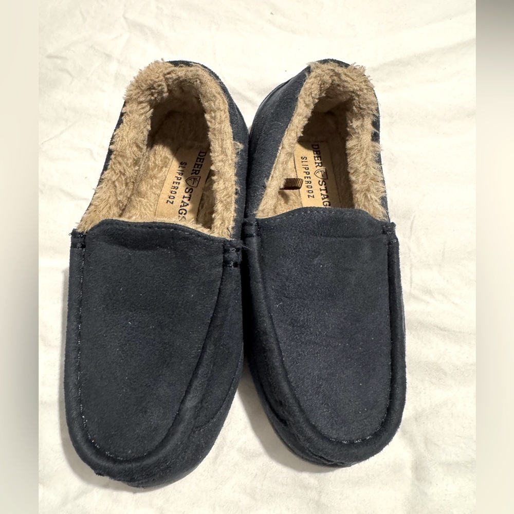Deer Stags Boys Black Slipperooz 13M